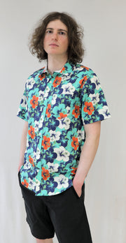 MACHE STRETCH FLORAL SS SHIRT